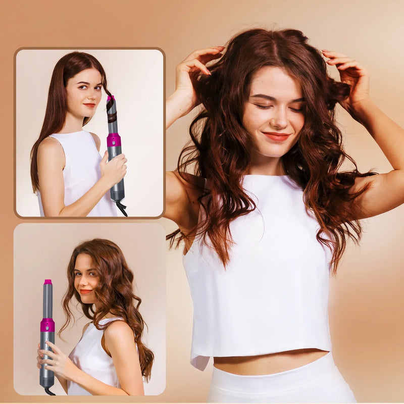 5 em 1 qualidade secador de cabelo pente de ar quente para ondular e alisar o cabelo automático, pente de cabelo reto, estilo secador de cabelo